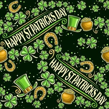 Vector Patrick's Day Seamless Pattern Stock Illustration