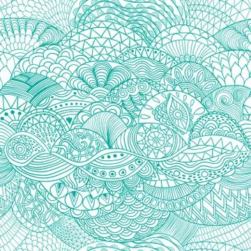 Vector pattern abstract background with colorful ornament. Hand draw 스톡 일러스트