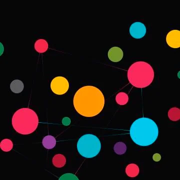 Vector Pattern with abstract molecule connect イラスト素材