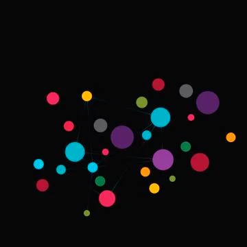 Vector Pattern with abstract molecule connect 스톡 일러스트