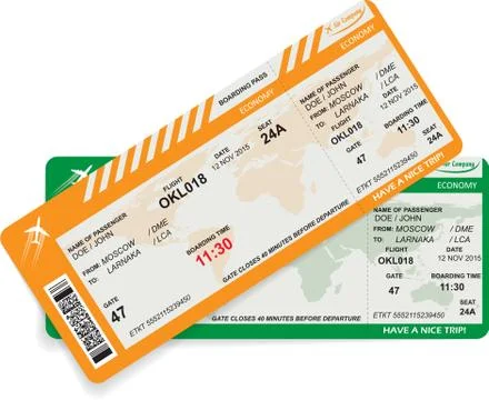Vector  pattern of airline boarding pass Stock Illustration