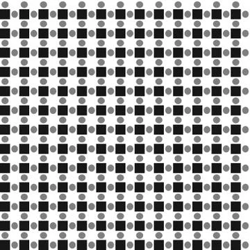 Vector pattern of alternating squares and circles. Repeatable. イラスト素材