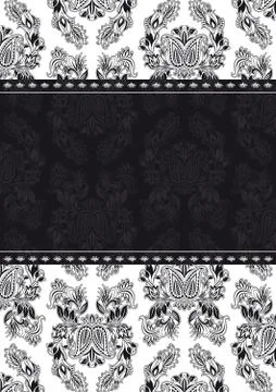 Vector Pattern and Frame Stock Illustration