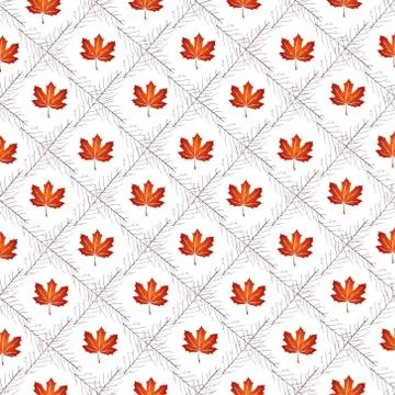 Vector pattern with autumn leafes, floral background, autmn fall. Illustrazione stock