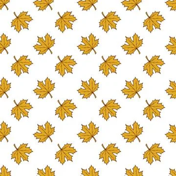 Vector pattern with autumn leafes, floral background, autmn fall. Illustrazione stock