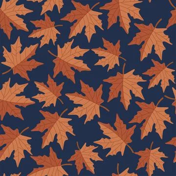 Vector pattern with autumn leaves of maple Illustrazione stock
