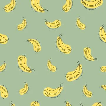 Vector pattern bananas. Made in the cute style. Illustrazione stock