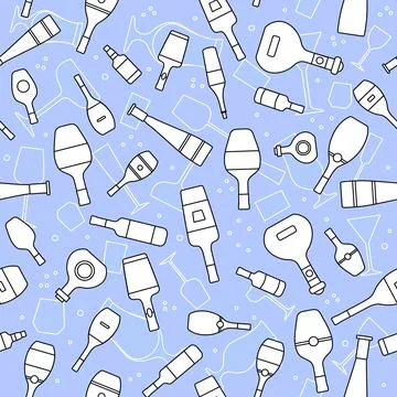 Vector Pattern Bar Party Alcohol Drink Wine Bottle Illustrazione stock
