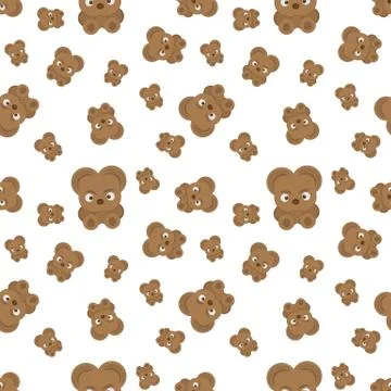 Vector pattern with bear cubs. Stockillustratie