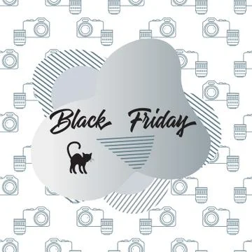 Vector Pattern Black Friday Sale Purchase Discount Stock Illustration