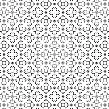 Vector pattern with black outline colors on white background Stock Illustration