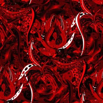 Vector pattern. Botanical seamless pattern. Organic elements. Watercolor effect. イラスト素材