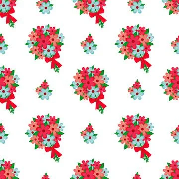Vector pattern. Bouquet of flowers. Present Stock Illustration