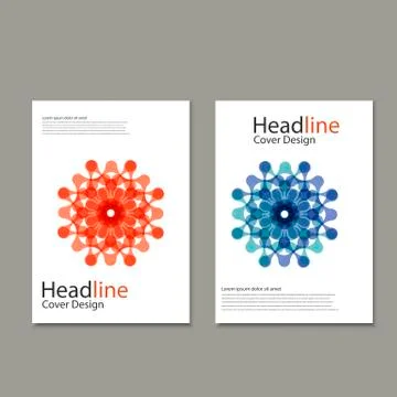 Vector pattern brochure  with abstract figures Illustrazione stock