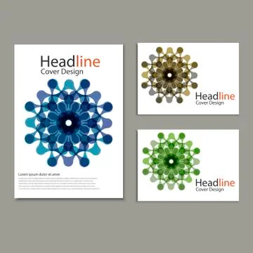 Vector pattern brochure  with abstract figures Illustrazione stock