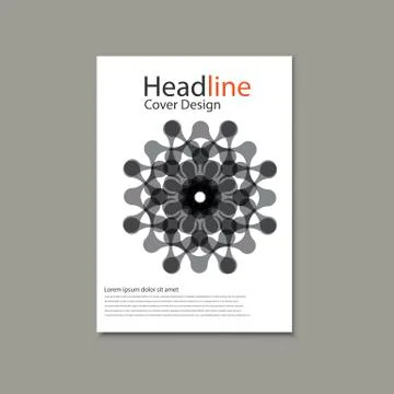 Vector pattern brochure  with abstract figures Stock Illustration
