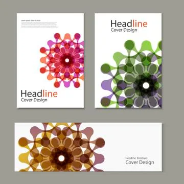 Vector pattern with brochure snd banner abstract figures Stock Illustration