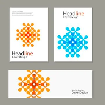 Vector pattern with brochure snd banner abstract figures Stock Illustration