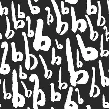 Vector Pattern with Calligraphy Letters B Stock Illustration