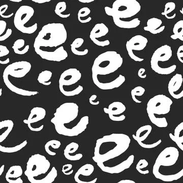 Vector Pattern with Calligraphy Letters E Stock Illustration