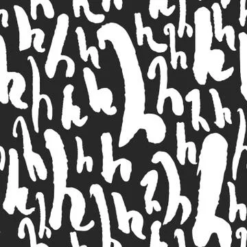 Vector Pattern with Calligraphy Letters H Stock Illustration