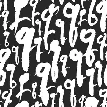 Vector Pattern with Calligraphy Letters Q Illustrazione stock