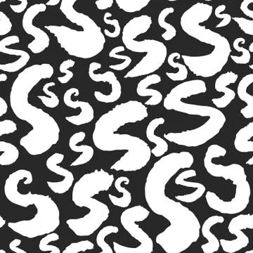 Vector Pattern with Calligraphy Letters S イラスト素材