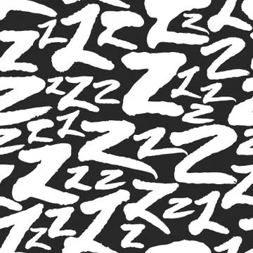 Vector Pattern with Calligraphy Letters Z Stock Illustration