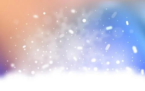 Vector pattern with christmas snowflakes. Decorative shining illustration wit Stock Illustration