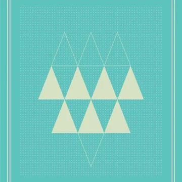 Vector pattern with colorful geometric shapes, triangles,lines and small polka Stock Illustration