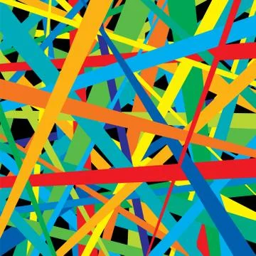 Vector pattern of colorful lines Stock Illustration
