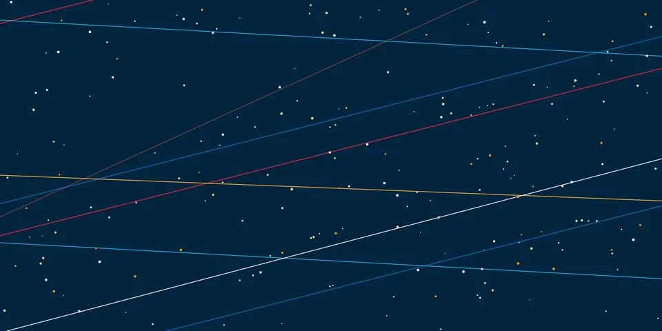 Vector Pattern - Colorful Vertical Stripes and Random Starlike Dots on a Da.. Stock Illustration