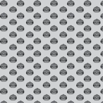 Vector pattern with cute cartoon sloth Stock Photos