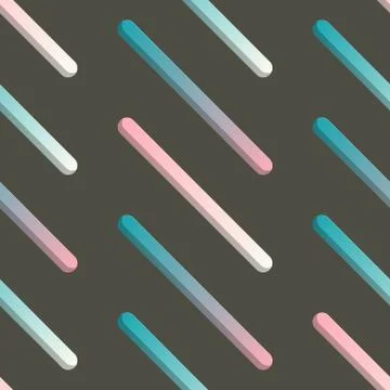 Vector pattern of a dynamic composition of various colored rounded line shapes イラスト素材