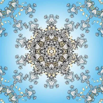 Vector pattern. Exploding flowers abstractly placed. Vector illustration. Gentle Stock Illustration