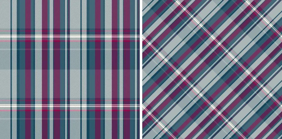 Vector pattern fabric of textile plaid seamless with a check tartan texture.. Illustrazione stock