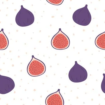 Vector pattern with figs Stock Illustration