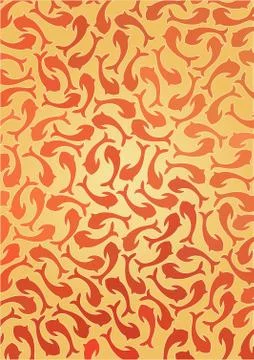 Vector pattern with fishes, fully editable eps 10 file Stock Illustration