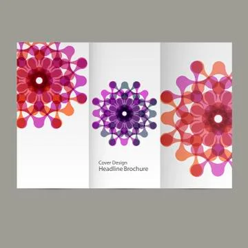 Vector pattern flyer with abstract figures Stock Illustration