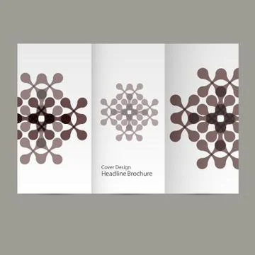 Vector pattern flyer with abstract figures Stock Illustration