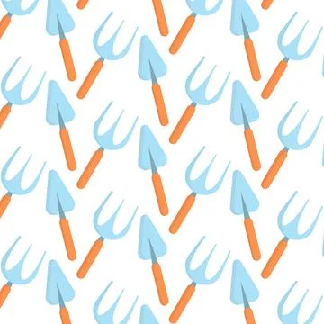 Vector pattern of gardening tools Stock Illustration