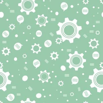 Vector pattern Gear Cog wheel Mechanics Teamwork Illustrazione stock