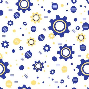 Vector pattern Gear Cog wheel Mechanics Teamwork イラスト素材