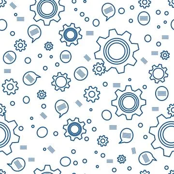 Vector pattern Gear Cog wheel Mechanics Teamwork Illustrazione stock