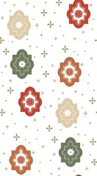 Vector pattern of geometric elements in the form of circles, polygons. Stock Illustration