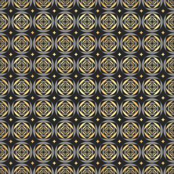 Vector pattern - geometric seamless simple black and gold modern texture Stock Illustration