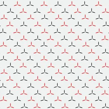 Vector pattern - geometric seamless simple black and red modern texture Stock Illustration