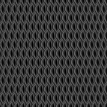 Vector pattern with geometric waves. Endless stylish texture. Ripple monochr Illustrazione stock