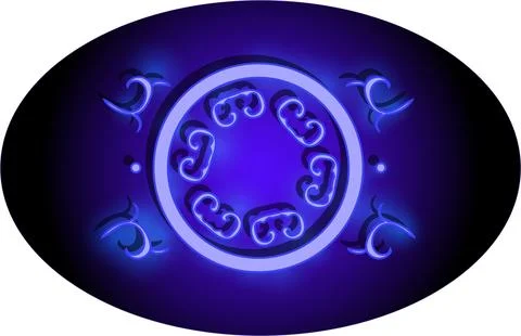 Vector pattern with a glow effect, reminiscent of neon. Illustrazione stock