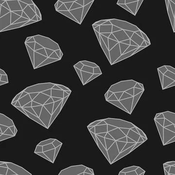 Vector pattern of grayscale diamonds Illustrazione stock